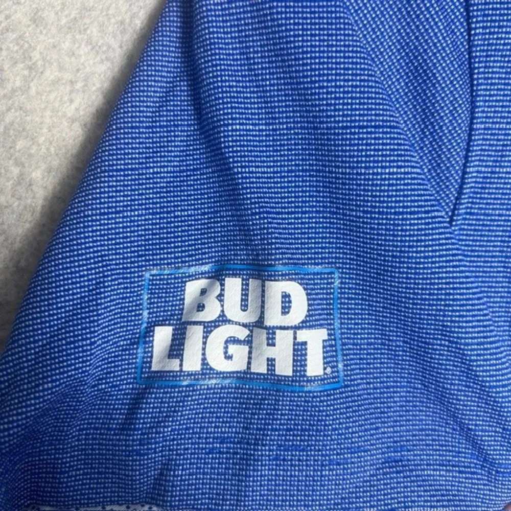 Nike Golf Men's Blue Dri-FIT Bud Light Logo Polo‎ Shirt Size XL